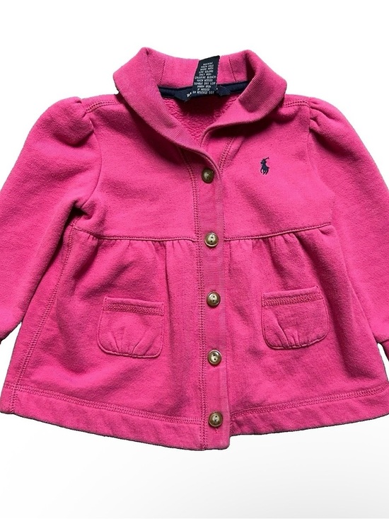 Ralph Lauren Other - Toddler Girl Ralph Lauren Pink Button Down Fleece Jacket Size 12-18 Months